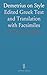 Demetrius on Style: Edited Greek Text and Translation with Facsimiles