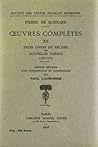 Tome XII - Trois Livres Du Recueil Des Nouvelles Poesies (1563-1564) (Societe Des Textes Francais Modernes) (French Edition)