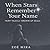 When Stars Remember Your Name by Zoé Mira