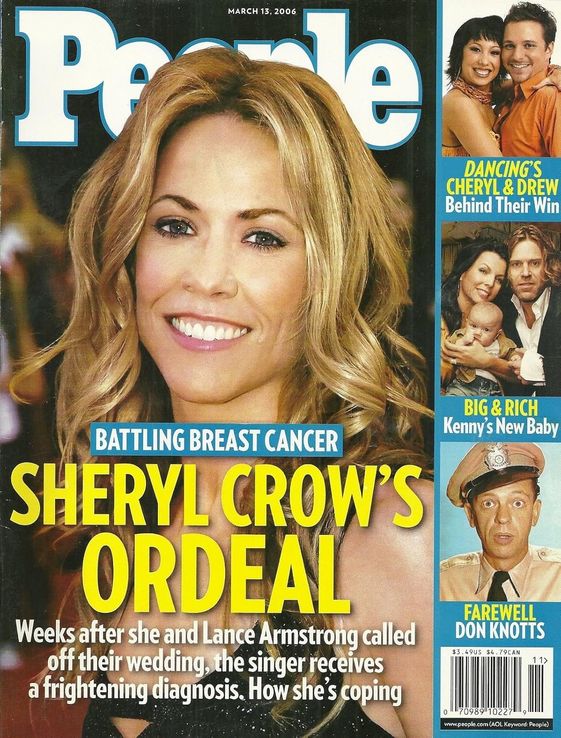 People Magazine March 13, 2006 Sheryl Crow, Don Knotts, Big & Rich, Cheryl Burke and Drew Lachey