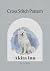 White Akita Inu Cross Stitc...