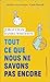 Tout ce que nous ne savons pas encore by Daniel Whiteson