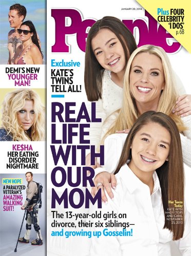 People Magazine January 20, 2014 Kate Gosselin & Her Twins Mady & Cara (Jon & Kate Plus 8), Gary Linfoot, Ke$ha, Demi Moore & Sean Friday, Rita Moreno