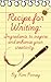 Recipe for Writing
