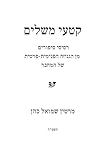 קטעי משלים: רסיסי סיפורים מן הגניזה הפנימית-פרטית של המחבר (Hebrew Edition)