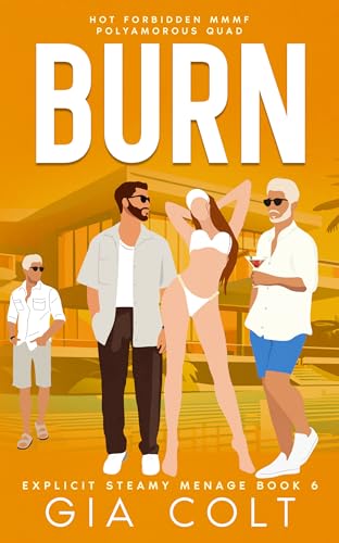 BURN: Hot Forbidden MMMF Polyamorous Quad (Explicit Steamy Menage Book 6)