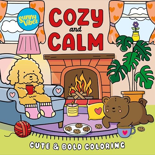 Cozy and Calm Coloring Book – Bold & Adorable Animal Scenes to Color – 20 Perforated Pages, Thick Art Paper with Built-In Page Shield – Relaxing Gift for Teens & Adults (Vibes)