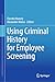 Using Criminal History for Employee Screening