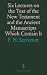 Six Lectures on the Text of...