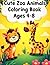 Cute Zoo Animals Coloring B...
