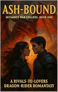 Cover of Ash-Bound (Skylance War College, Book One): A Rivals-to-Lovers Dragon-Rider Romantasy