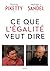 Ce que l'égalité veut dire