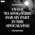 I Wish To Apologise For My Part In The Apocalypse by Duncan Macmillan