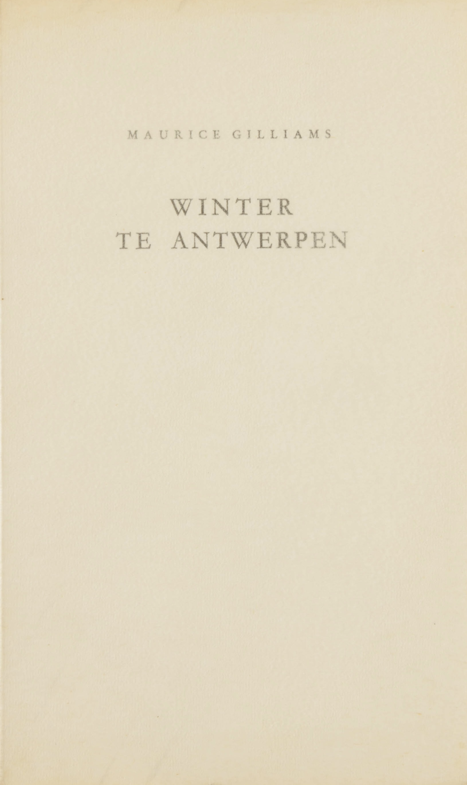 Winter te Antwerpen (Paperback)