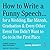 How to Write a Funny Speech...