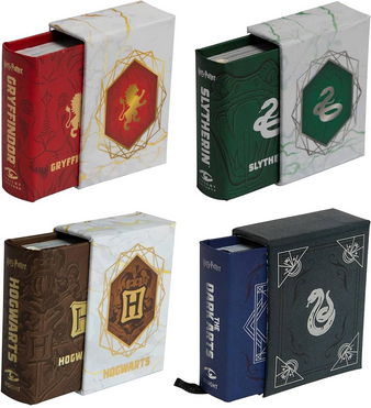 Harry Potter Tiny Books: Gryffindor, Slytherin, Hogwarts, Dark Arts (4 Miniature Books Set)