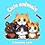 Cute animals: Colouring book
