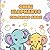 Chibi Elephants Coloring Book