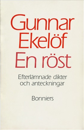 En röst: Efterlämnade dikter och anteckningar (Paperback)