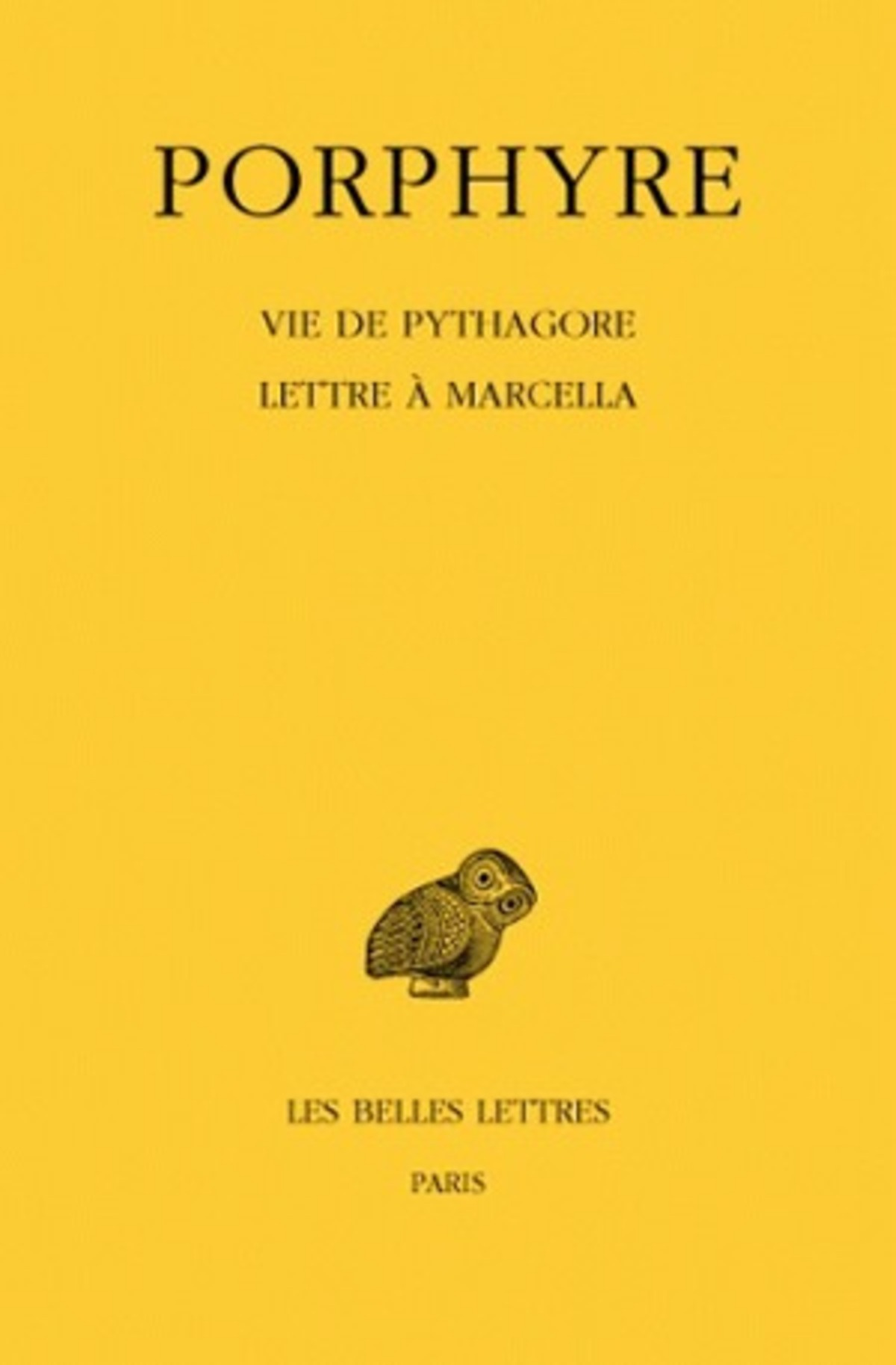 Vie de Pythagore: Lettre a Marcella (Paperback)