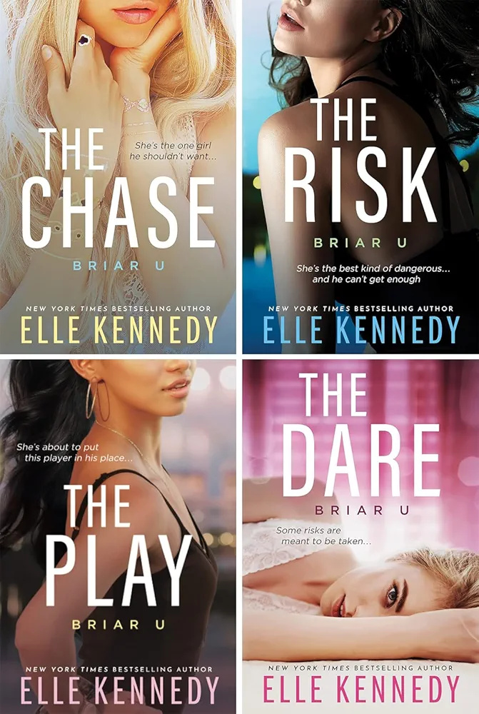 Briar U Series 4-Book Collection Set — The Chase, The Risk, The Play, The Dare — New Adult College Romance by Elle Kennedy