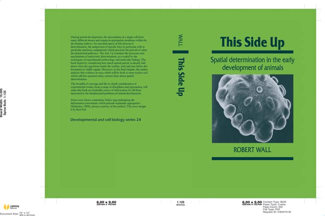 This Side Up: Spatial Determination in the Early Development of Animals (Developmental and Cell Biology Series Book 24)