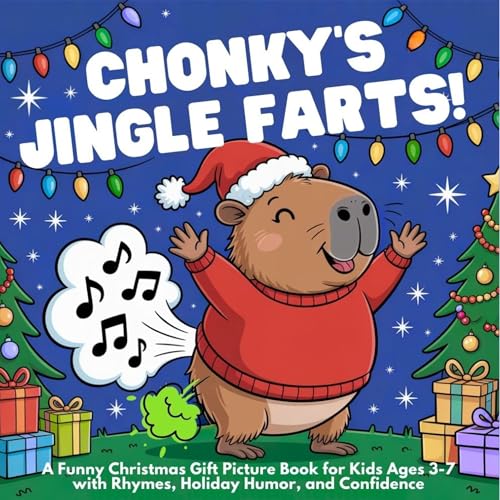 Chonky’s Jingle Farts: A Funny Christmas Gift Picture Book for Kids Ages 3–7 with Rhymes, Holiday Humor, and Confidence (Capy Laughs)