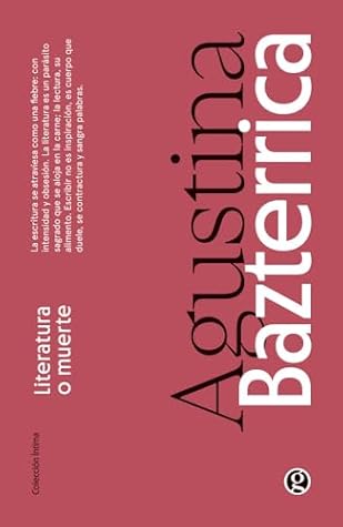 Tapa de Literatura o muerte (Agustina Bazterrica)