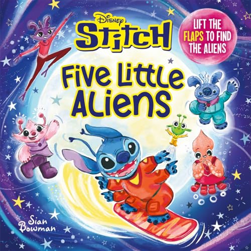 Disney Stitch Five Little Aliens: A lift-the-flap picture book (Paperback)