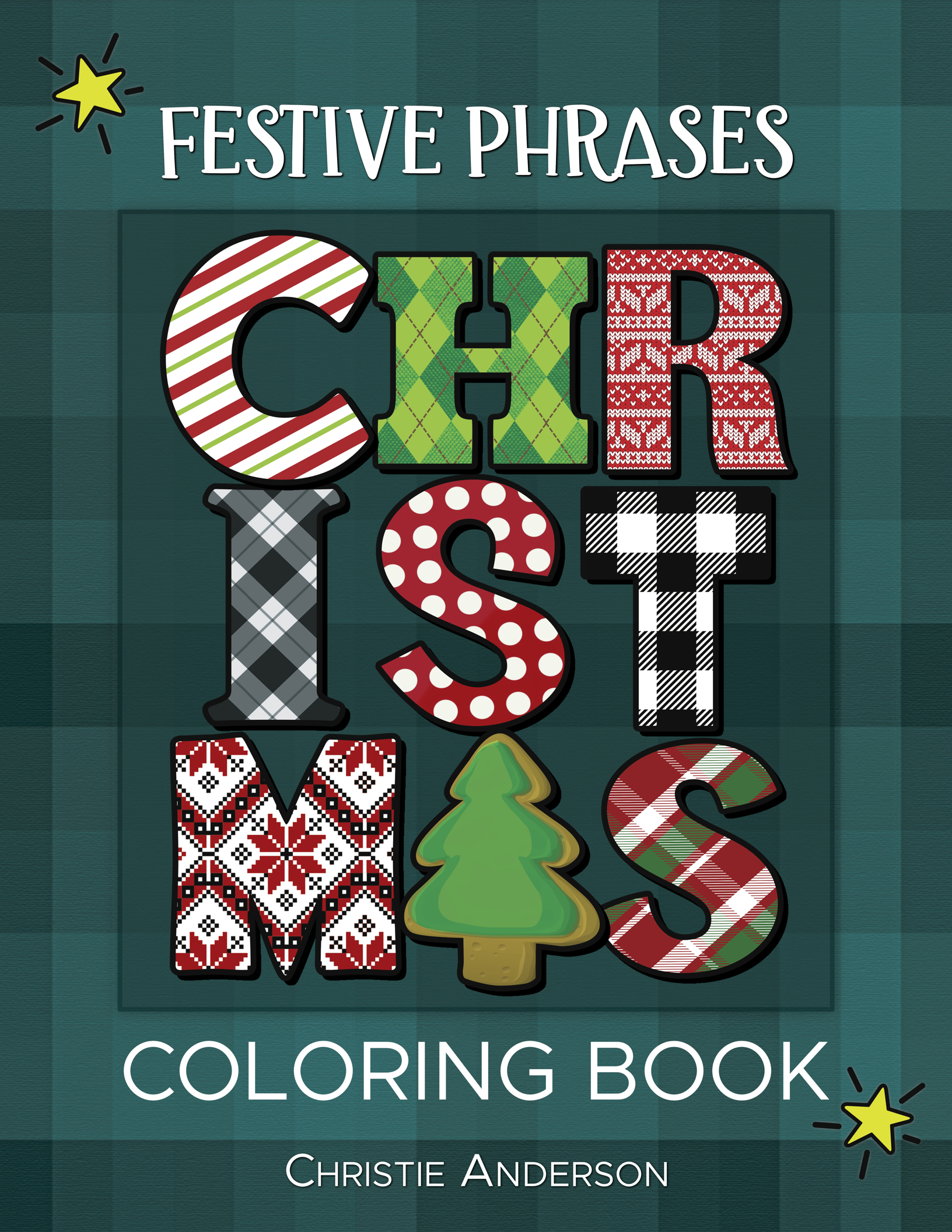 Festive Phrases Large Print Christmas Coloring Book