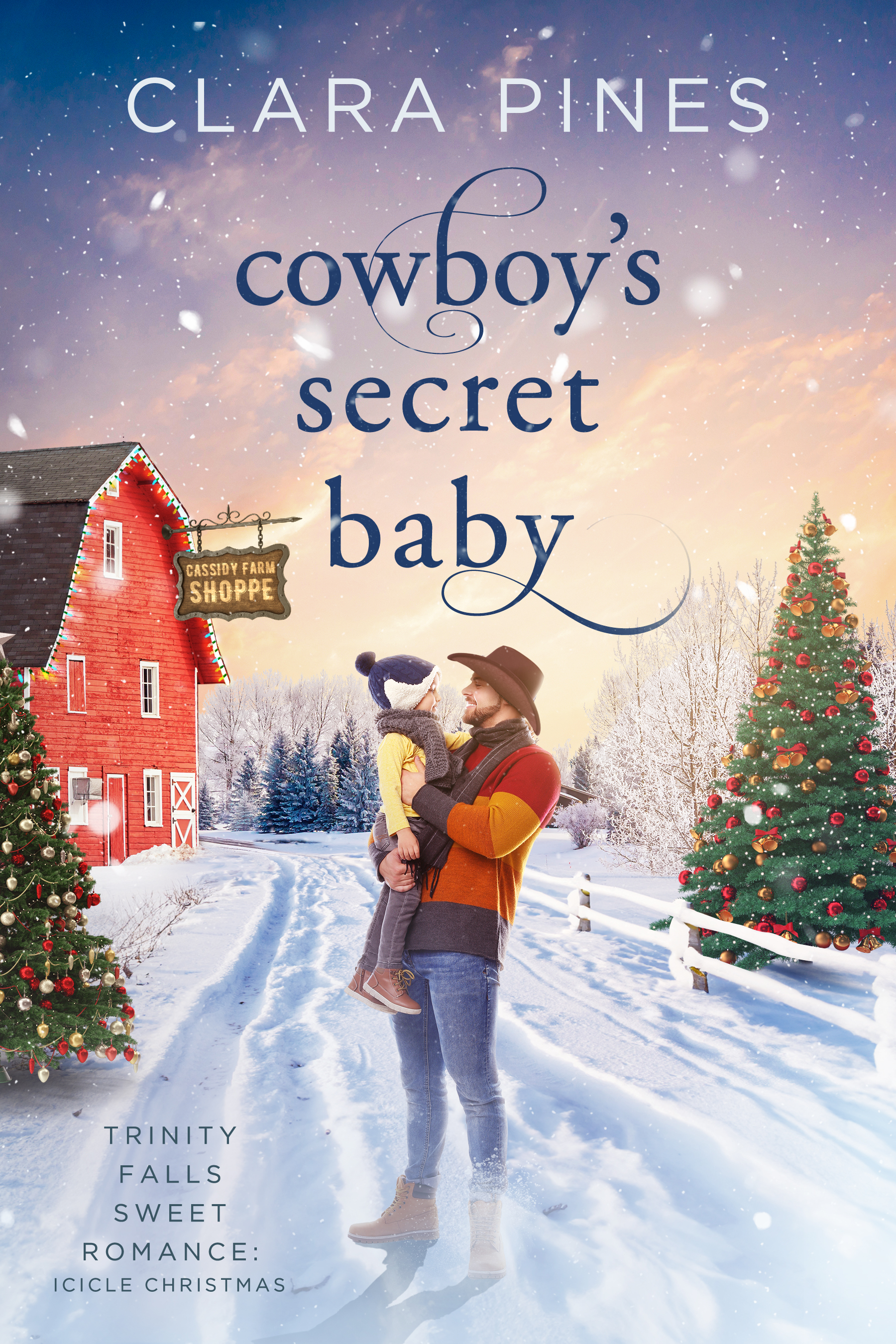 Cowboy's Secret Baby (Trinity Falls Sweet Romance - Icicle Christmas, #1)