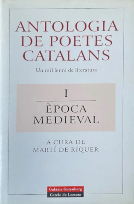 Antologia de poetes catalans I: Època medieval (Paperback)