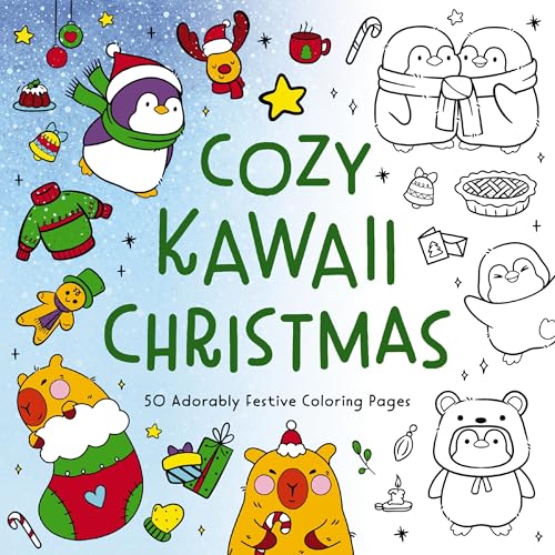 Cozy Kawaii Christmas: 50 Adorably Festive Coloring Pages (Paperback)