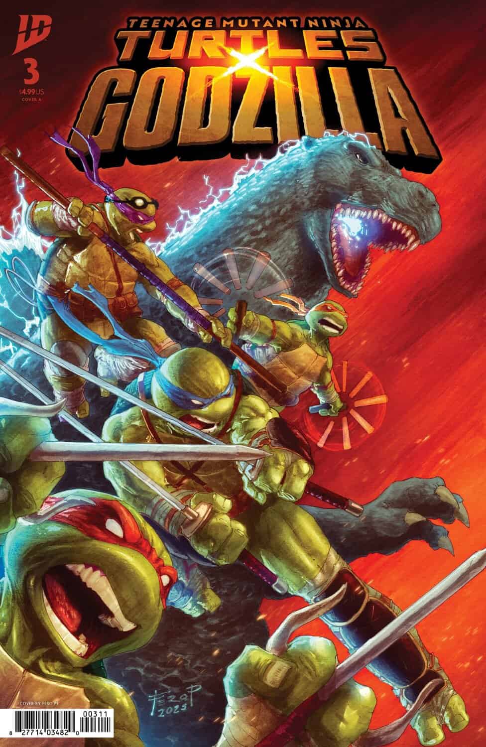 Teenage Mutant Ninja Turtles x Godzilla #3 (Mass Market Paperback)