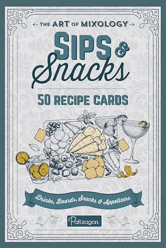 The Art of Mixology Sips & Snacks - 50 Drink and Snack Recipe Cards (Recipe Deck for Cocktails, Mocktails, Boards, Snacks and Appetizers)