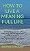 HOW TO LIVE A MEANING FULL ...