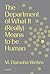 The Department of What It (Really) Means to Be Human (Goldsmiths Press / Gold SF)