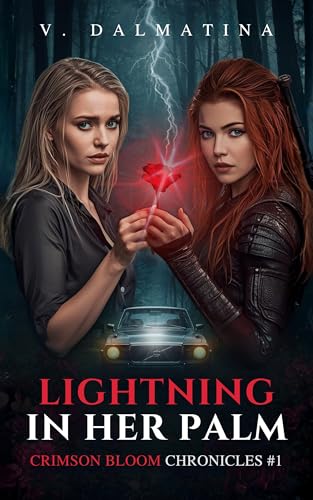 Lightning in Her Palm: A Dark Sapphic Portal Fantasy Romance (Crimson Bloom Chronicles #1)