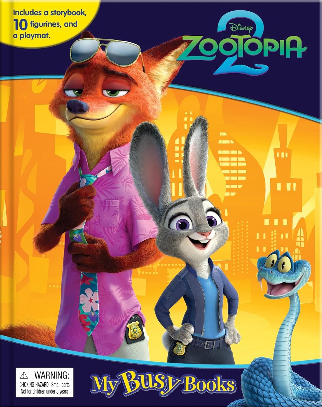 Disney Zootopia 2 My Busy Books - Storybook, 10 figurines, playmat (Board Book)