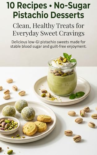 10 Recipes • No-Sugar Pistachio Desserts: Clean, Healthy Treats for Everyday Sweet Cravings: Delicious low-GI pistachio sweets made for stable blood sugar and guilt-free enjoyment. (Kindle Edition)