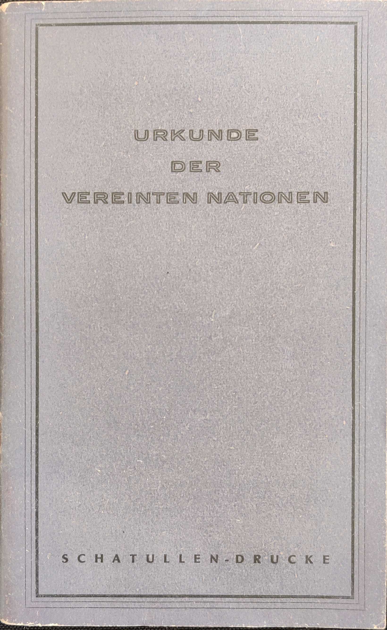 Urkunde der Vereinten Nationen (Paperback)
