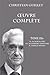 OEUVRE COMPLÈTE TOME III by Christian Guillet