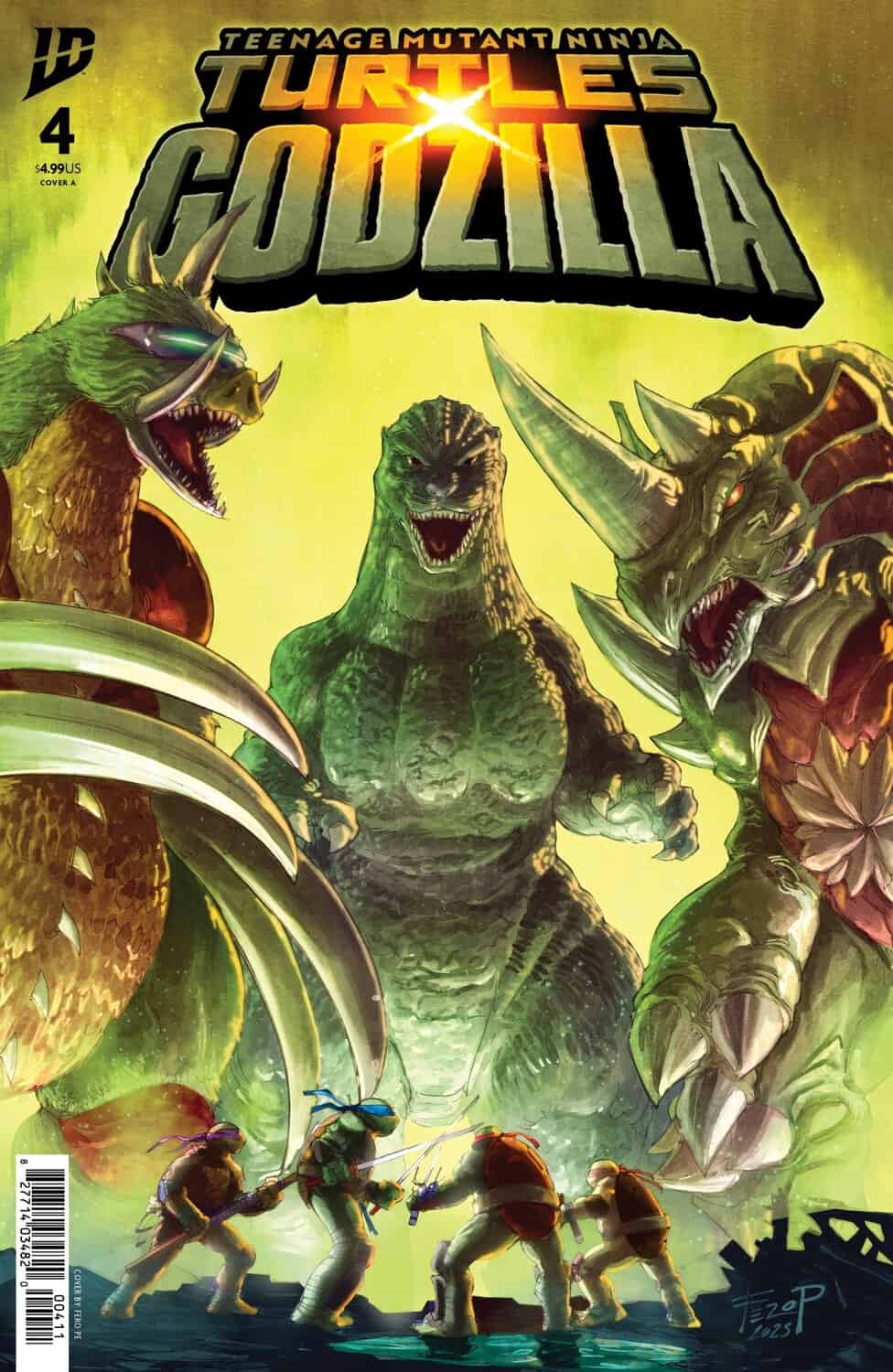 Teenage Mutant Ninja Turtles x Godzilla #4 (Mass Market Paperback)