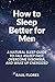 How to Sleep Better for Men...