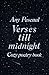 Verses till midnight by Any Pascual