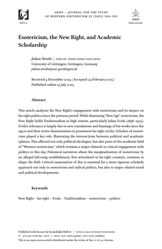 Esotericism, the New Right, and Academic Scholarship (ebook)