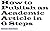 How to Publish an Academic ...
