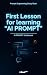 First Lesson for learning A...