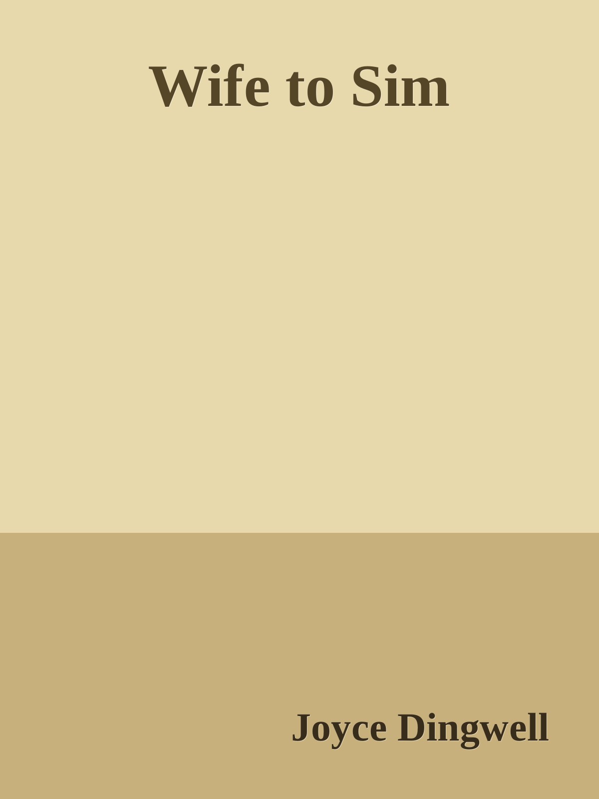 Wife to Sim (Hardcover)