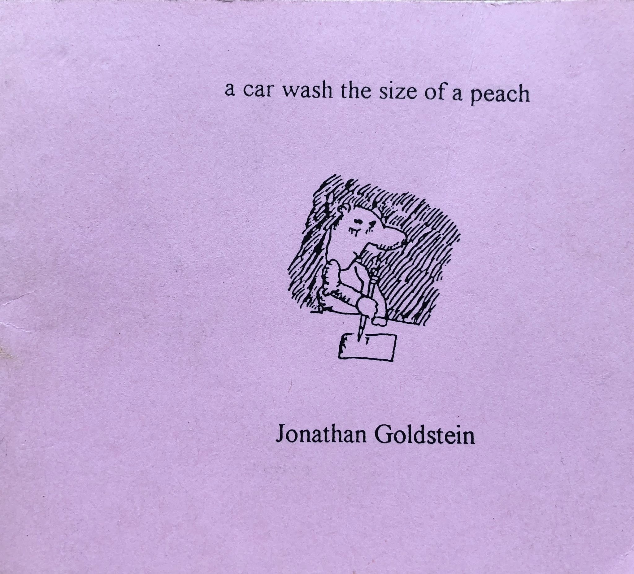 a car wash the size of a peach (Chapbook)